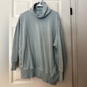 aerie Light Blue Turtleneck Sweater -Relaxed Fit